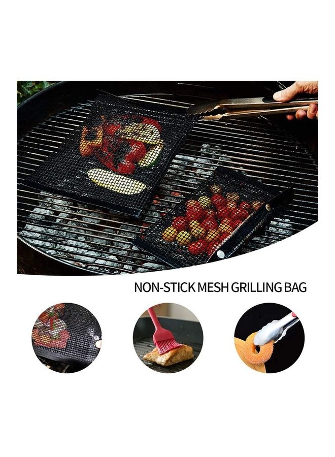 XiuWoo Bbq Mesh Grill Bags With Silicone Brush Multicolour - Image 4