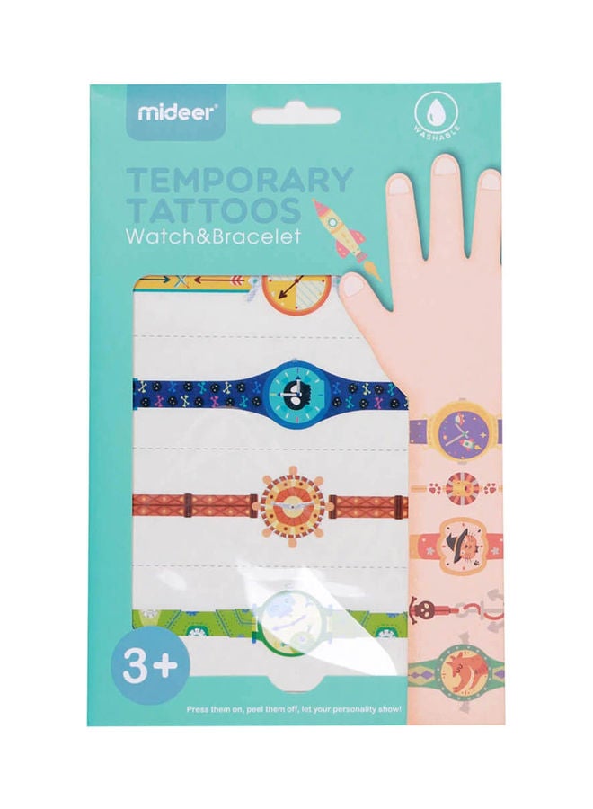 MiDeer 20-Piece Temporary Tattoos Watches & Bracelets  - Image 1