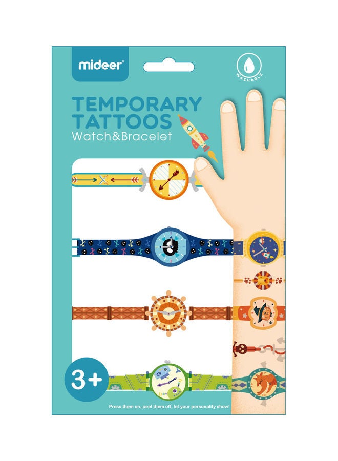 MiDeer 20-Piece Temporary Tattoos Watches & Bracelets  - Image 2