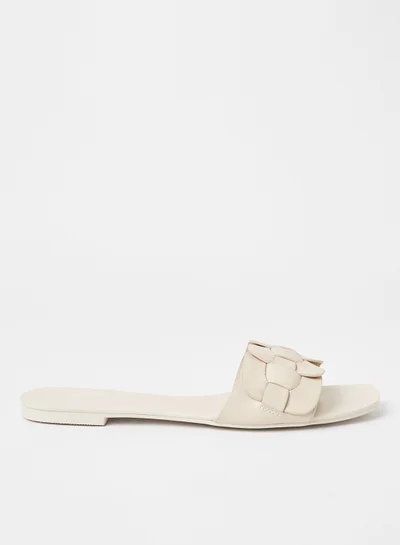 Mohito Woven Strap Flat Sandals Nude