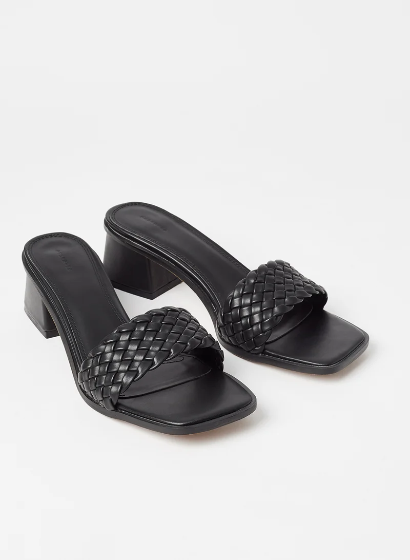 Reserved Braided Block Heel Sandals