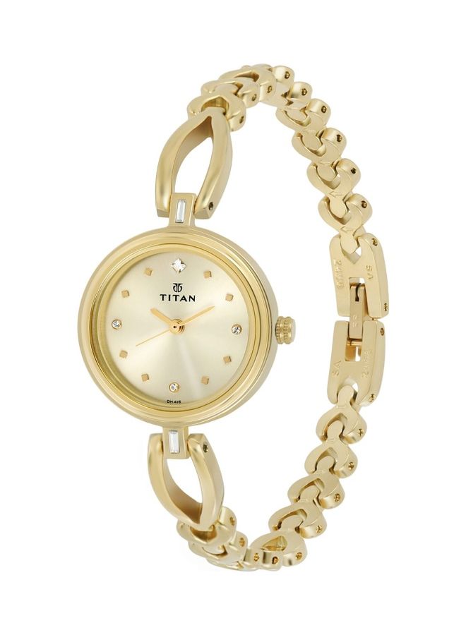 TITAN Women's Karishma Champagne Dial Analog Watch  Wo 2601YM02 - Image 2