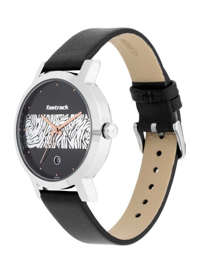 فاستراك ساعة يد بسوار من الإستانلس ستيل بطبعة حيوان طراز WO 6222SL04 للنساء - Image 3