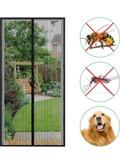 Generic Mosquito Curtain Net With Adhesive Tape Black 