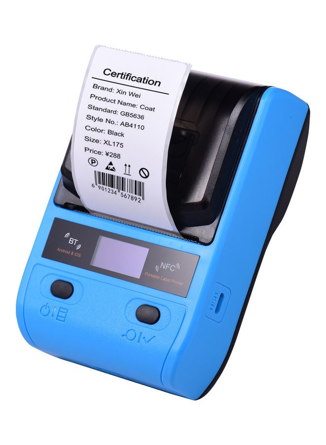 Aibecy Portable Thermal Label Printer Blue - Image 1