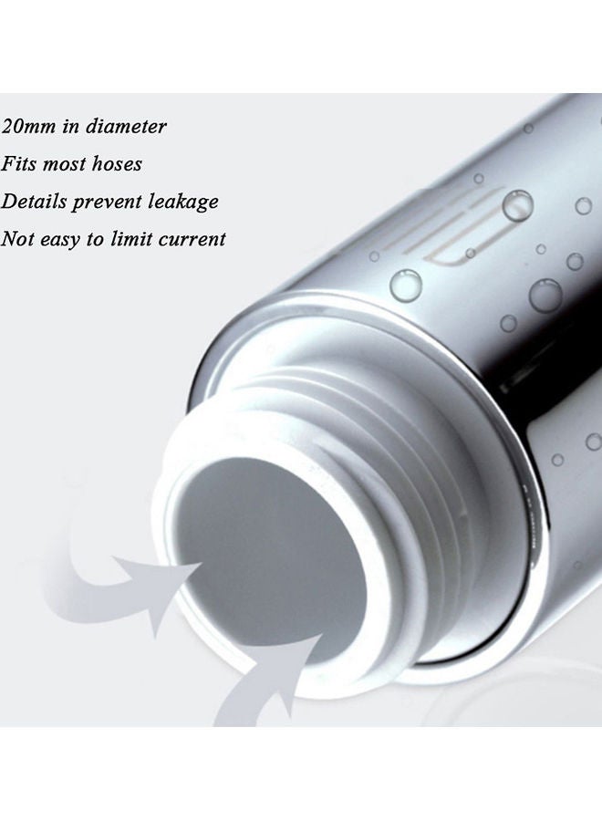 Bath Handheld Shower Pressurized Nozzle Silver  - Image 4