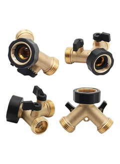Generic 2-Way Y-Type Hose Splitter Gold/Black  - Image 5