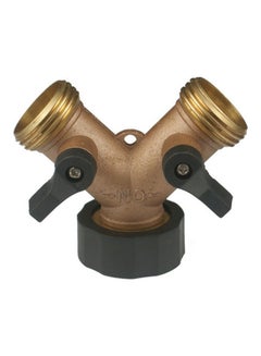 Generic 2-Way Y-Type Hose Splitter Gold/Black  - Image 2