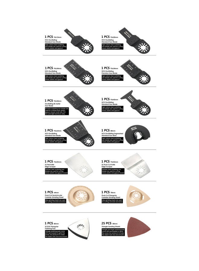 KKmoon 38-Piece Cutting Blades Multicolour - Image 5