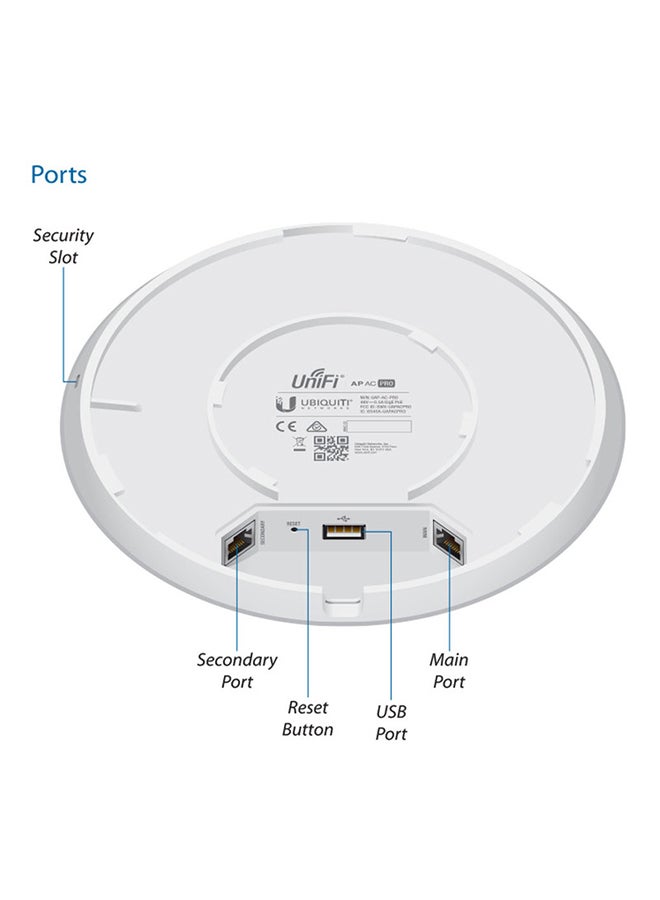 UBIQUITI UAP-AC-PRO Access Point Wireless Dual Radio 802.11ac White  - Image 3