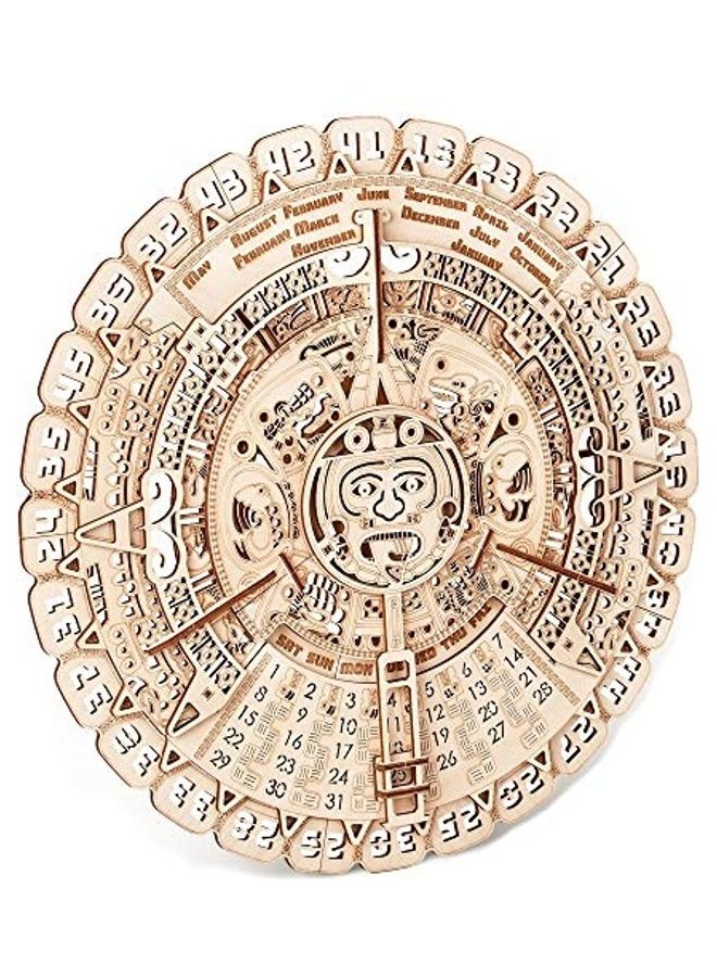 Wood Trick 3D Wooden Puzzle Mayan Wall Calendar Kit - Image 1