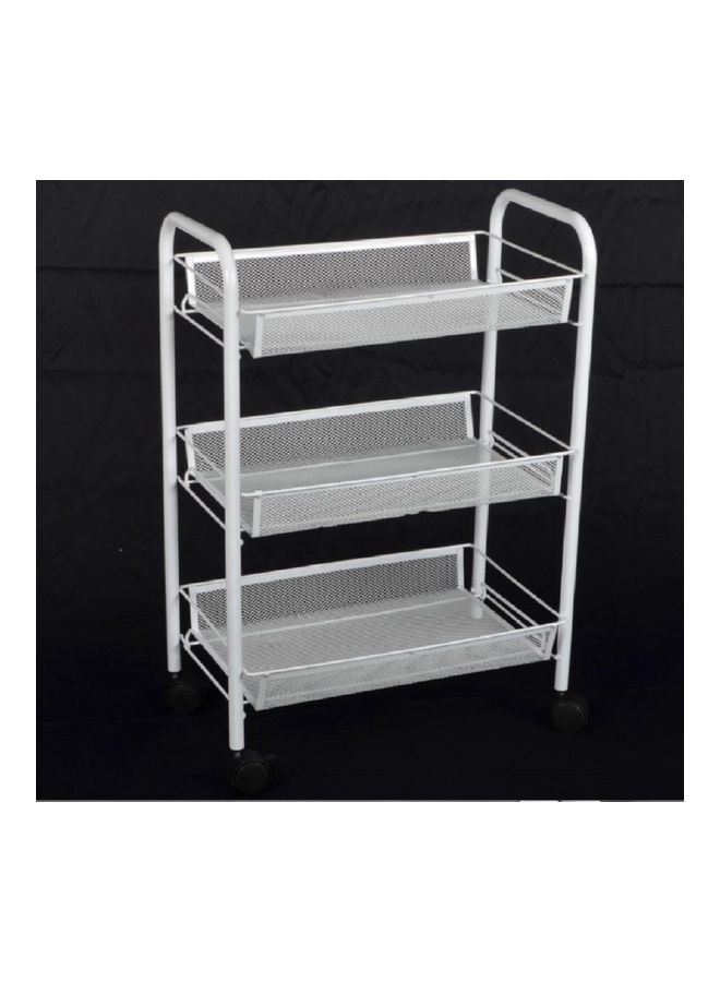Generic - 3-Tier Files Organizer Mesh Cart White - Image 1