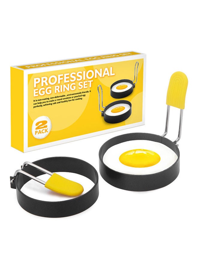ZENHOME Non Stick Egg Ring Maker Molds Black 7.5X1.8X7.2cm  - Image 1