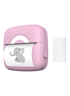 Generic 203dpi Portable Pocket Thermal Printer with 1 Roll Paper Pink  - Image 1