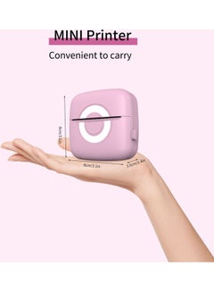 Generic 203dpi Portable Pocket Thermal Printer with 1 Roll Paper Pink  - Image 3