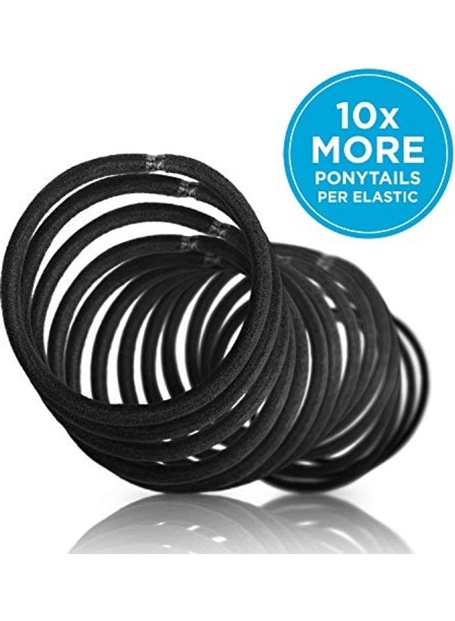 قودي  مجموعة ربطات شعرٍ مطاطيةٍ وسميكةٍ للنساء من أوتشليس مكونة من 27 قطعة . أسود - Image 2