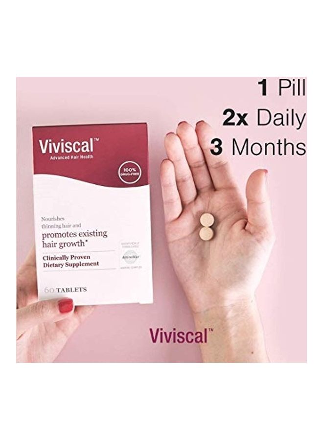 Viviscal Advanced Hair Health Hair Growth Supplement 60 Tablets  - Image 3