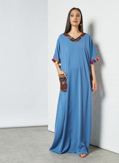 Pocket style Jalabiya Blue