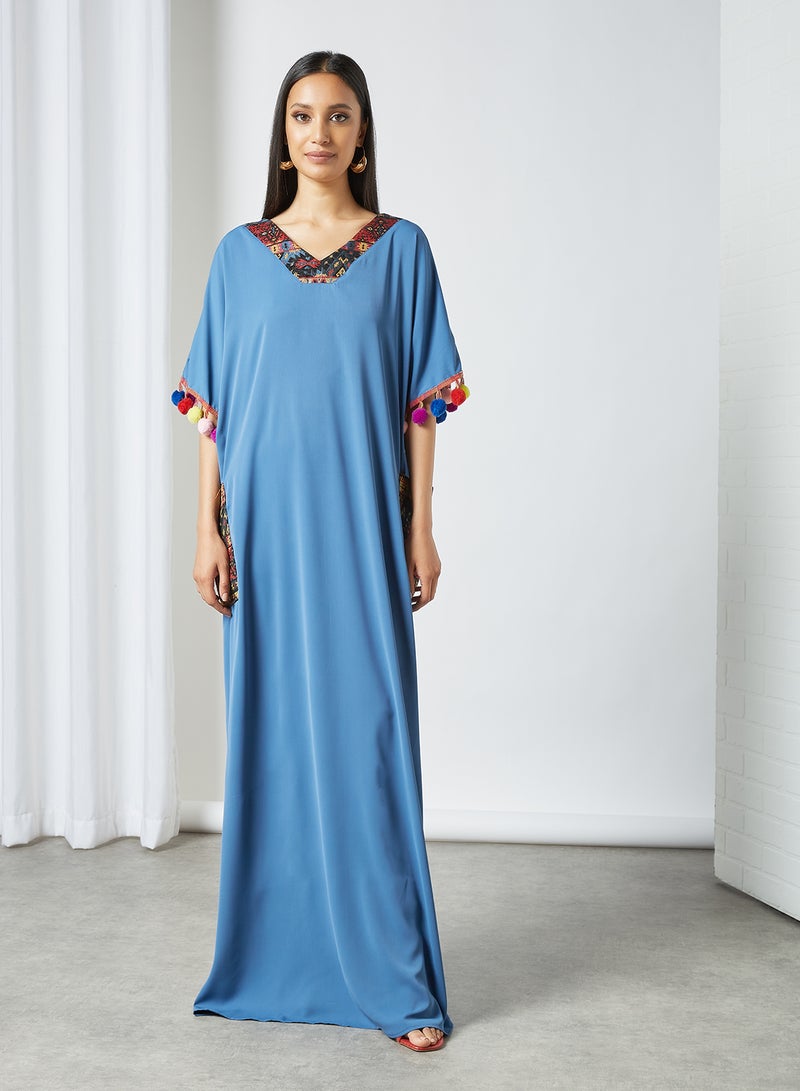 Bousni - Pocket style Jalabiya Blue - Image 1