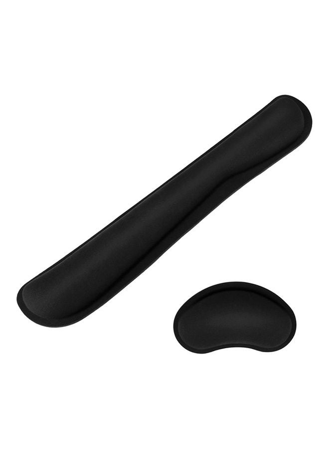 2-Pack Keyboard and Mouse Wrist Support Set Black  - Image 1