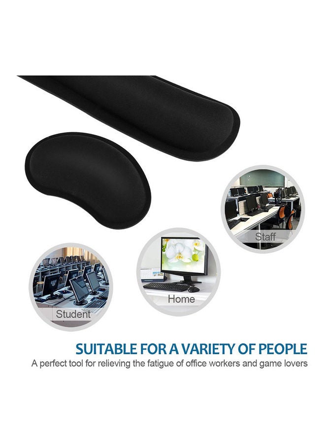 2-Pack Keyboard and Mouse Wrist Support Set Black  - Image 3