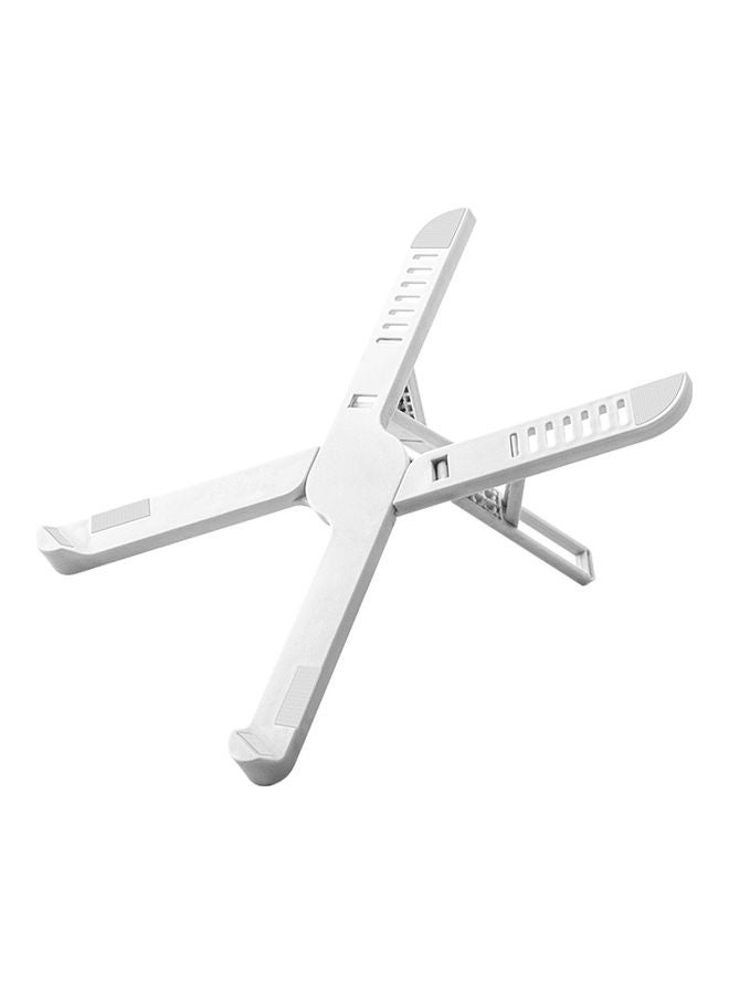 Tabletop Foldable Laptop Stand 27 x 1.5 x 5cm White  - Image 1