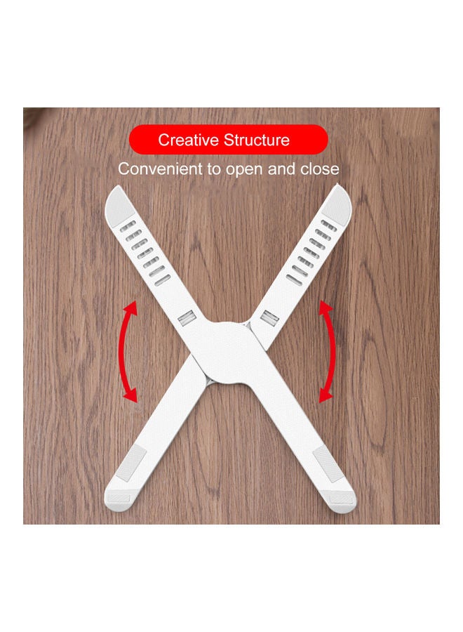 Tabletop Foldable Laptop Stand 27 x 1.5 x 5cm White  - Image 2