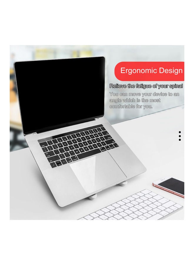 Tabletop Foldable Laptop Stand 27 x 1.5 x 5cm White  - Image 3