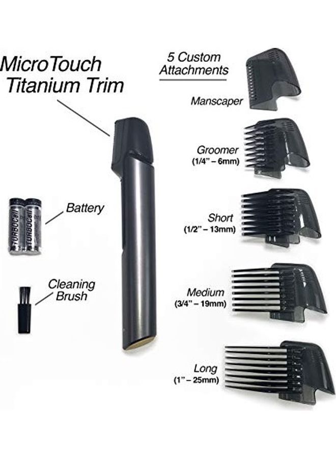 Micro Touch Titanium Trim Hair Cutting Body Shaver and Groomer Tool Set Black  - Image 3