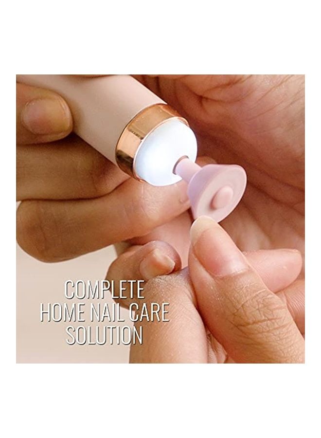 فينيشنج تاتش طقم مبرد أظافر إلكتروني احترافي وأداوات لأظافر اليدين والقدمين كاملة مكون من 6 قطع . وردي/ فضي/ أبيض . 7.5 X 3.5 X 2.5بوصة - Image 4