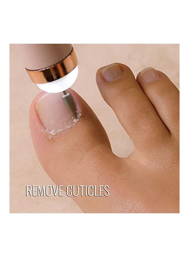 فينيشنج تاتش طقم مبرد أظافر إلكتروني احترافي وأداوات لأظافر اليدين والقدمين كاملة مكون من 6 قطع . وردي/ فضي/ أبيض . 7.5 X 3.5 X 2.5بوصة - Image 5