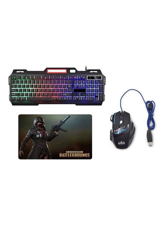 أمتكو مجموعة ألعاب مكونة من لوحة مفاتيح وماوس بإضاءة متعددة الألوان RGB مع مسند ماوس  - Image 1