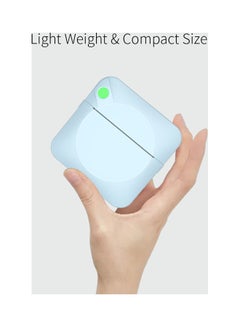 Generic 200dpi Portable Mini Pocket Thermal Printer with 1 Roll Paper Blue  - Image 3