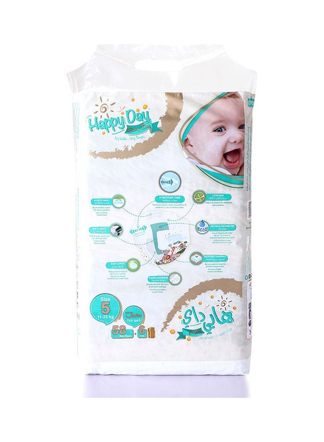 Happy Day  58 Piece  Every Day Baby Diapers Size 5  XL 11 - 25 KG - Image 2