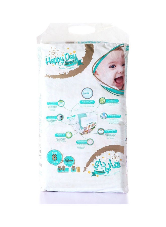 Happy Day  58 Piece Every Day Baby Diapers Size 6  XXL 16 kg  - Image 2