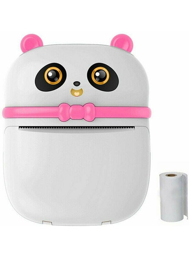 Generic Portable Pocket Mini Thermal Printer with 1 Roll Paper Pink  - Image 1