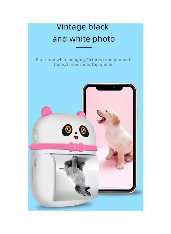 Generic Portable Pocket Mini Thermal Printer with 1 Roll Paper Pink  - Image 4