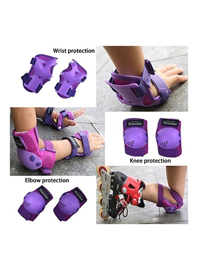 Bosoner 6-Piece Child Protective Cycling Knee Pads and Elbow Pads with Wrist Guards  - Image 3