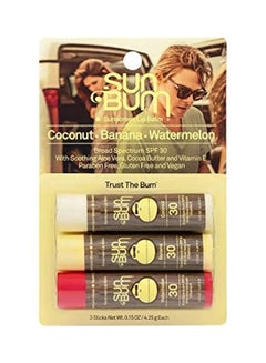 Sun Bum 3-Piece Beeswax Lip Balm Multicolour 4.25grams  - Image 1