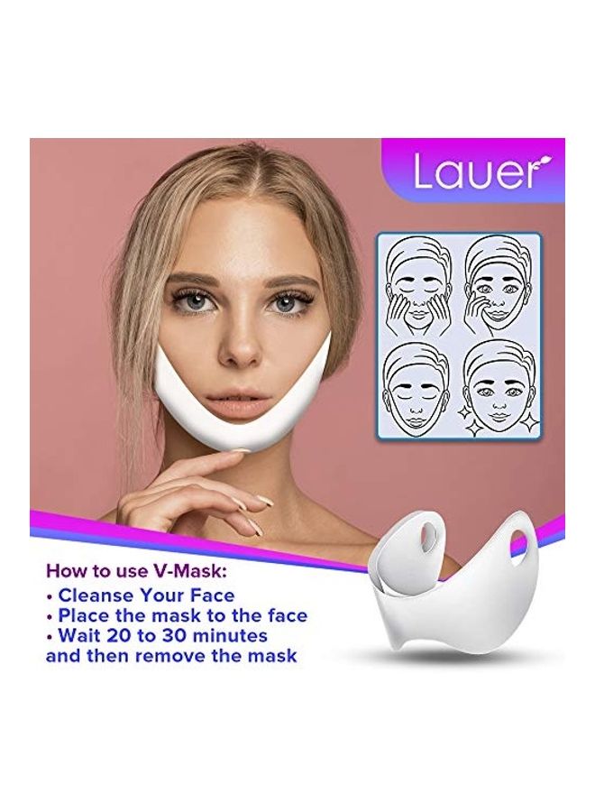 لوير كوزمتيك قناع تنحيف الوجه على شكل حرف V من 5 قطع أبيض 1 X 2 X 1.4بوصة  - Image 5