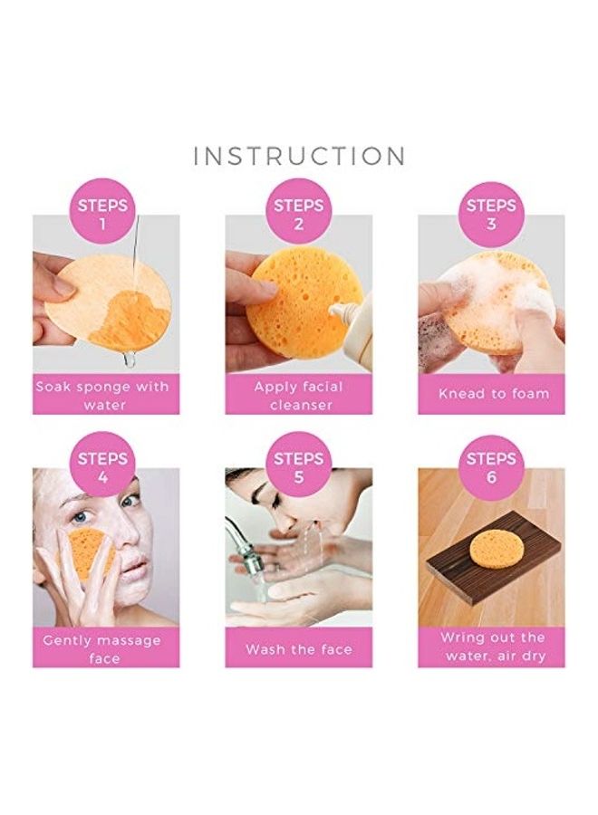 GAINWELL Compressed Facial Sponges Orange  - Image 3