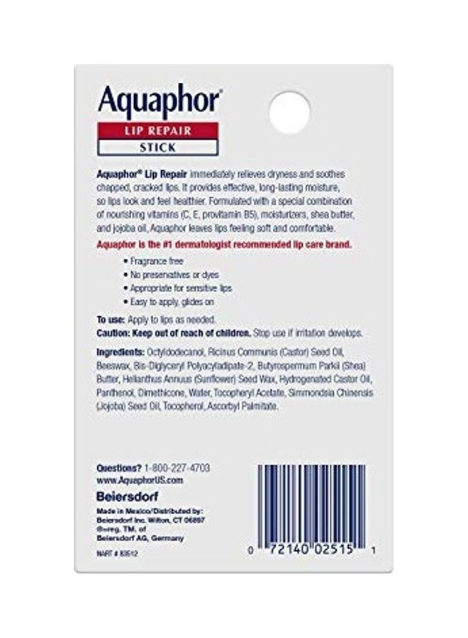 Aquaphor 2-Piece Dry Lip Repair Stick White 4.8grams - Image 2