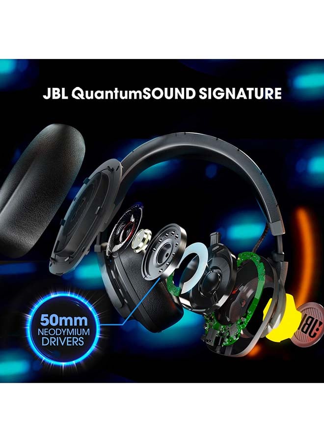JBL Quantum 300 Hybrid Wired Over-Ear Gaming Headset With Flip-Up Mic - Image 2