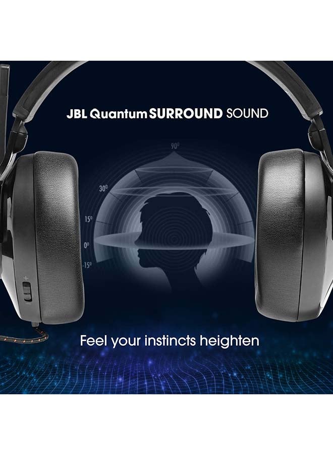 JBL Quantum 300 Hybrid Wired Over-Ear Gaming Headset With Flip-Up Mic - Image 3