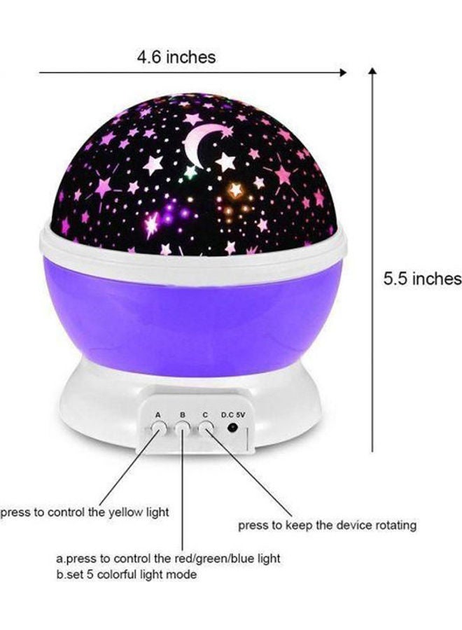 3 Modes Led Night Lights Stars Lighting Lamp,Rotation Night Projection Lamp Kids Bedroom Bed Lamp -Blue Rotating 2724443619015 15X13cm  - Image 2
