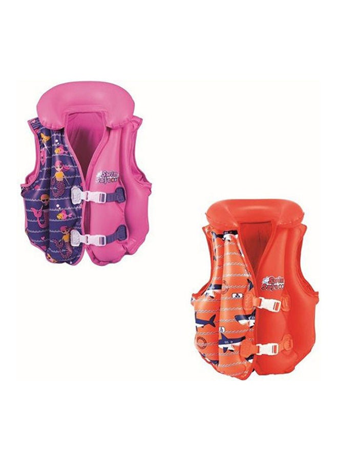 Generic Swim Safe Boys'/Girls' Deluxe Inflated Vest (With Fabric Liner) 