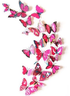 Generic 12Pcs Butterfly Plane Wall Sticker Home Decoration Model Multicolour  - Image 1