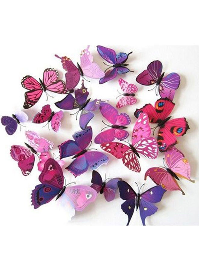 Generic - 12Pcs Butterfly Plane Wall Sticker Home Decoration Model Multicolour - Image 1
