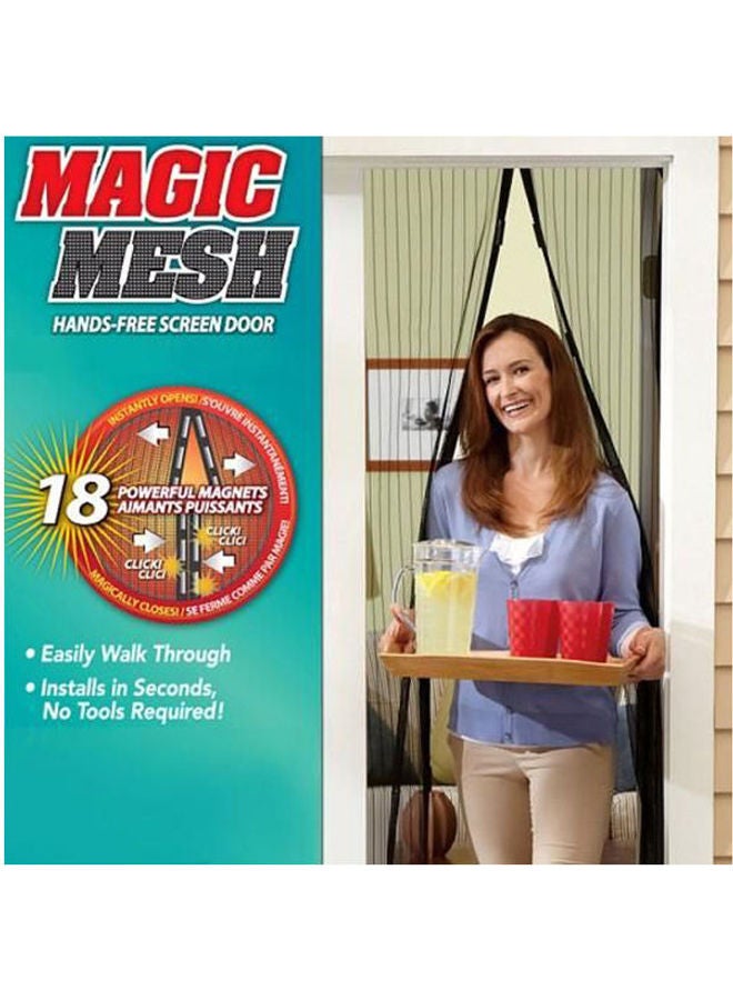 Generic - Magic Mesh Instant Screen Door Clear/Black 83X19.5cm - Image 1