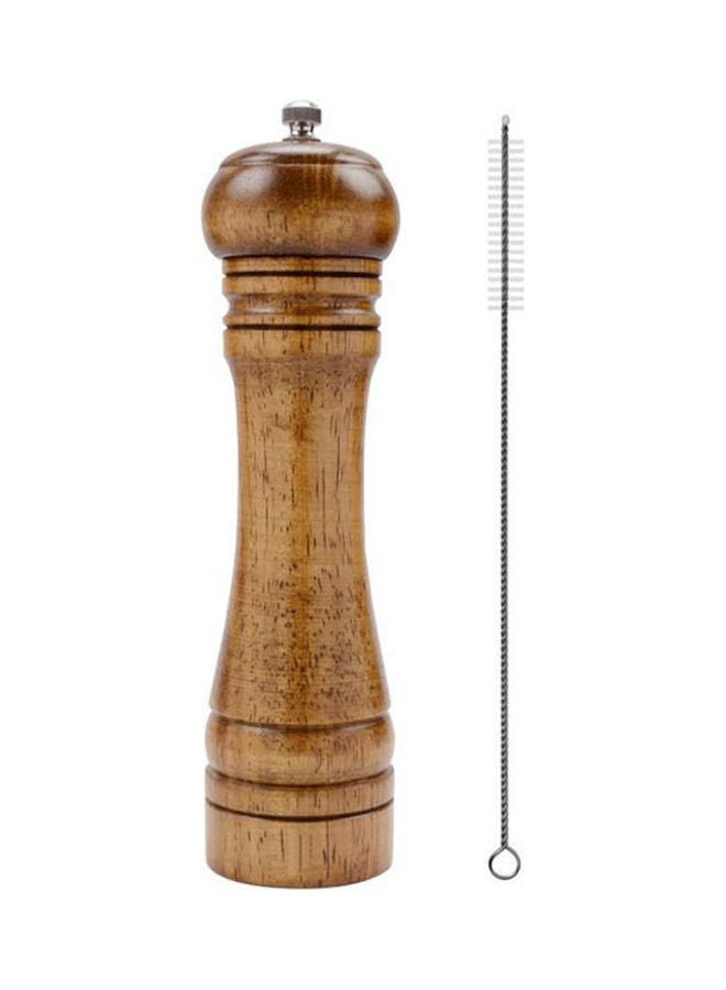 GOMMLE Wooden Pepper Mill - Salt Grinder Shaker Brown 8inch  - Image 1